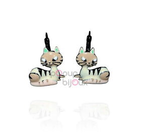 �y���������z�W���G���[�E�A�N�Z�T���[ �W���G���[�����O�x�[�W���������^lol bijoux boucles d oreilles chat chaton beige lolilota