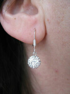 yzWG[EANZT[ XtXL[{[Vo[COboucles doreilles argent 925 orne dune boule swarovski