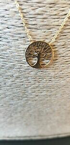 yzWG[EANZT[ XeX_IlbNXgbvlbNXras de cou collier pendentif en acier inoxydable arbre de vie medaillon neuf