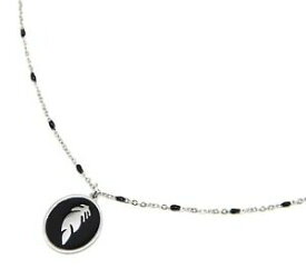 【送料無料】ジュエリー・アクセサリー ミニパールオーバルファインシルバースチールチェーンネックレスcc2425d collier fine chaine acier argente avec mini perles et ovale email n