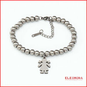 yzWG[EANZT[ Ab`CIXeXRVIh`[XXtFu`bgub`[_bracciale da donna in acciaio inox con ciondoli charms sfere braccialetto p