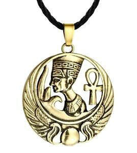 yzWG[EANZT[ GWvgy_gltFeBeBNANuYcollier pendentif egypte nefertiti croix ankh, bronze dore