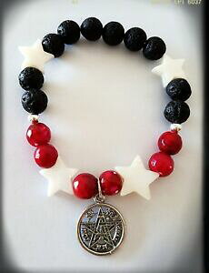 yzWG[EANZT[ uUbgpZegO}gv^Vo[y^OEBbJpulsera tetragrammaton plata silver pentagram 1,5cm wiccan pendant brazalet