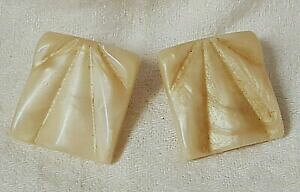 yzWG[EANZT[ Be[WWG[COx[W}[uh}[uhCObijoux vintage boucles doreilles resine beige marbre cannele earrings d1