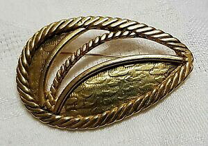 yzWG[EANZT[ WGBe[WsS[h^hbveNX`[XX[YcCXgGtFNgbijou vintage broche goutte metal dore ajoure texture lisse effet torsad