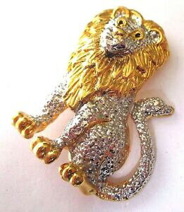 yzWG[EANZT[ Be[Wu[`RNVCIJ[S[hbroche bijou vintage collection qualite lion couleur or et argent poli *182