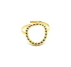 yzWG[EANZT[ |CgS[fX`[Obg921f bague reglable avec cercle contour points acier dore