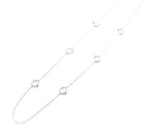 yzWG[EANZT[ t@C`F[RA[`[I[vT[NVo[^cl796e sautoir collier fine chaine et charms cercles ouverts metal argente