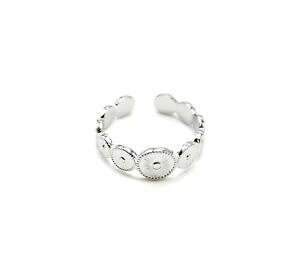 yzWG[EANZT[ Vo[X`[Tp^[T[NObg635f bague ondulee avec cercles motif soleil acier argente