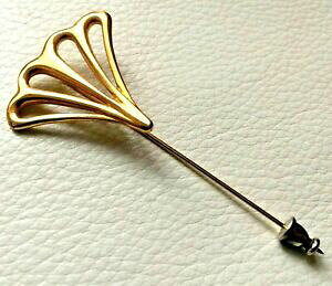 yzWG[EANZT[ snbgTClBe[WS[hnbgsu[`S[hg[broche epingle chapeau signe monet dore vintage 6,8cm hat pin brooch goldtone