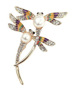 yzWG[EANZT[ ssS[fX`[Jbvg{broche epingle acier dore couple libellule et perles