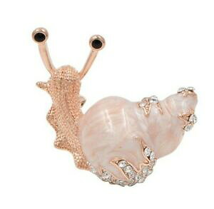 yzWG[EANZT[ X`[sNJ[XgXNX^zCgssJ^cbroche epingle escargot en acier couleur rose et strass cristal blanc