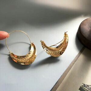 yzWG[EANZT[ S[fCOX[sO[{[g^n}[hVvgboucles doreilles dore dormeuse lune bateau metal martele simple retro dd18