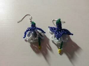 yzWG[EANZT[ IbL[jfBytBI[fBtNVAV[hr[YCOorecchini di perline, a fiore di fuchsia, seed beads earrings