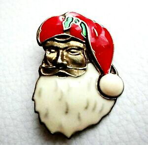 �y���������z�W���G���[�E�A�N�Z�T���[ ���B���e�[�W�u���[�`�T���^�N���[�X�G�i�����T���^�N���[�X�u���[�`���A���X�gvintage neuf broche pere noel email santa clause brooch tres realiste