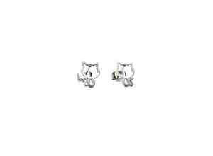 yzWG[EANZT[ COR^[Vo[X`[bo1177f boucles doreilles chat contour acier argente