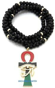 yzWG[EANZT[ ANGWvgAtJy_gzX?il de horus sur ankh neuf egyptien africain pendentif avec 762cm long collier