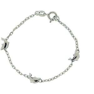 �y���������z�W���G���[�E�A�N�Z�T���[ �g�b�N�K�[���Y�V���o�[�X�^�[�����O�h�[�t�B���u�����b�N�u���X���b�gtoc filles argent sterling dauphin breloque bracelet 178cm