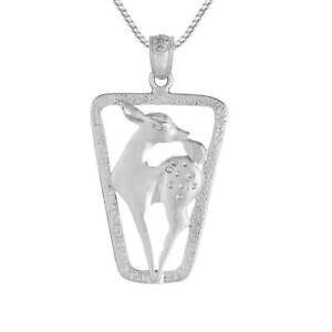 �y���������z�W���G���[�E�A�N�Z�T���[ �V���o�[�X�^�[�����O�f�B�A�r�b�V���y���_���g�u�����b�N���C�h�C���A�����J�C�^���A�{�b�N�Xargent sterling cerf biche pendentif breloque, fabrique en usa, itali