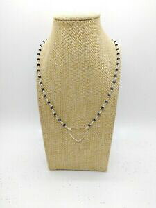 yzWG[EANZT[ R[iX^CUIRtBfBJ[AWFgNX^lVIhNI[collana stile rosario con filo di colore argento, cristalli neri, cio