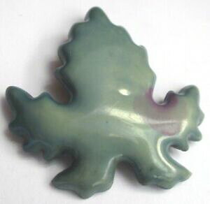 �y���������z�W���G���[�E�A�N�Z�T���[ �s��broche ancienne bijou resine moulee couleur bleu vert en forme de feuille 2758