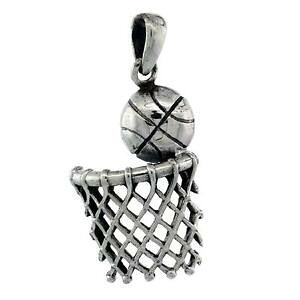 �y���������z�W���G���[�E�A�N�Z�T���[ �V���o�[�X�^�[�����O�o�X�P�b�g�{�[���o�X�P�b�g�y���_���g�u�����b�N�C�^���A�{�b�N�Xargent sterling basketball amp; panier pendentif breloque,18 italien boite