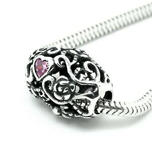 �y���������z�W���G���[�E�A�N�Z�T���[ ���[�Y�n�[�g�E�B�Y�X�e�C�h�O�����h�\���b�h���[���b�p�V���o�[�p�[���u�����b�Nrose amp; coeur avec czajouree grand solide 925 argent europeen perle breloque