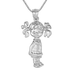 �y���������z�W���G���[�E�A�N�Z�T���[ �V���o�[�X�^�[�����O���g���K�[���L���[�y���_���g�u�����b�N�C�^���A���`�F�[���{�b�N�Xargent sterling little girl wqueues pendentif breloque, italien boite chain