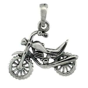 yzWG[EANZT[ Vo[X^[O_[goCNgy_gubNC^A`F[{bNXargent sterling dirt velo moto 3d pendentif breloque,18 italien boite chaine