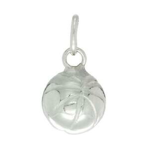 �y���������z�W���G���[�E�A�N�Z�T���[ �V���o�[�X�^�[�����O�o�X�P�b�g�{�[���y���_���g�u�����b�N�C�^���Aargent sterling basketball 3d tressee pendentif breloque,fabrique italie,18