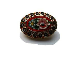 �y���������z�W���G���[�E�A�N�Z�T���[ �t�@���^�W�[�~�N�����U�C�N�u���[�`broche ancienne fantaisie micro mosaique