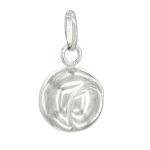 �y���������z�W���G���[�E�A�N�Z�T���[ �V���o�[�X�^�[�����O�e�j�X�{�[���y���_���g�u�����b�N���C�h�C�^���Aargent sterling tennis balle 3d tressee pendentif breloque, made italie, 18