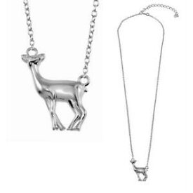 【送料無料】ジュエリー・アクセサリー シルバースターリングネックレスディアペンダントargent sterling collier w cerf pendentif