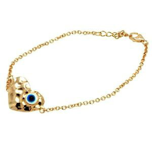 �y���������z�W���G���[�E�A�N�Z�T���[ �V���o�[�X�^�[�����O�C�G���[�u���X���b�g���b�L�S�[���h�n�[�g�o�b�h�A�C�u�����b�Nargent sterling jaune bracelet plaque or w coeur mauvais oeil breloque