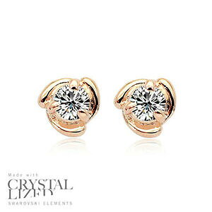 yzWG[EANZT[ X[ACXtXL[NX^uChChS[hbLX^bhCOswirl eye swarovski elements crystal 18krgp bridesmaid gold plated stud earrin