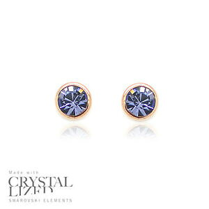 �y���������z�W���G���[�E�A�N�Z�T���[ ���E���h�o�C�I���b�g�X�����t�X�L�[�N���X�^���S�[���h���b�L�X�^�b�h�C�������Oround violet swarovski elements crystal 18krgp gold plated bride stud earrings