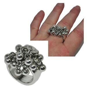 �y���������z�W���G���[�E�A�N�Z�T���[ �`���[���{�[���r�[�Y�r�[�Y�I���W�i�������O���b�L�V���o�[�p�^�[��bague originale plaque argent motif a breloques boules perles t 58 bijou