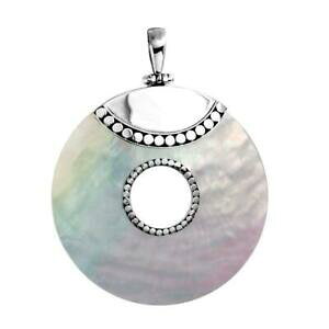 yzWG[EANZT[ Vo[X^[O{[EhNGC^[y_gzCgnargent sterling beau rond createur pendentif avec blanc coque ap1045sh