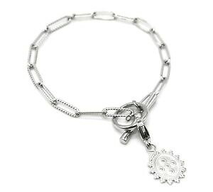 yzWG[EANZT[ `F[uXbgN`[I[oTp^[bc4105f bracelet chaine maillons fermoir t avec charm ovale soleil et motif