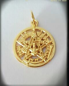 �y���������z�W���G���[�E�A�N�Z�T���[ �e�g���O���}�g���^���X�}���v���^�`���p�h�I���y���^�O���}���b�L�S�[���h�G�\�e���Rtetragrammaton,talisman plata,chapado oro,pentagrama plated in gold esoterico,