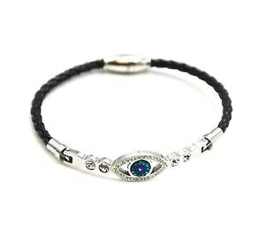 yzWG[EANZT[ `[ACXgXX`[ubNR[h}OlbguXbgbc3582e bracelet aimante cordon tresse noir avec charm oeil strass et acier