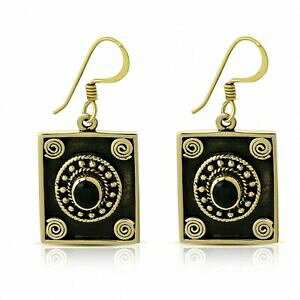 �y���������z�W���G���[�E�A�N�Z�T���[ �t�@�b�V�����C�������Oboucles doreilles a crochet mode en forme de cercle rectangle en bronze avec on