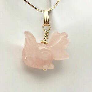 yzWG[EANZT[ [YNH[cXy_gbreloque rose quartz ecureuil 14kgf pendentif