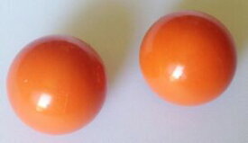 【送料無料】ジュエリー・アクセサリー ボールオレンジニスクリップイヤリングboucles doreilles a clips de 1960 grosse perle boule couleur orange vernis 3590