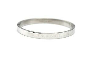 �y���������z�W���G���[�E�A�N�Z�T���[ ���b�Z�[�W�V���o�[�X�`�[���~�f�B�A���W�����N�u���X���b�gbc2054f bracelet jonc moyen acier argente avec message non, je ne regrette