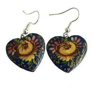 �y���������z�W���G���[�E�A�N�Z�T���[ �p���N�C�������O�^���\��boucles doreilles palekh fabrication artisanale realise par tarasova