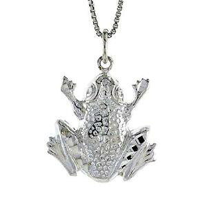 �y���������z�W���G���[�E�A�N�Z�T���[ �V���o�[�X�^�[�����O�t���b�O�y���_���g�u�����b�N�C�^���A���`�F�[���{�b�N�Xargent sterling frog pendentif breloque, italien boite chain