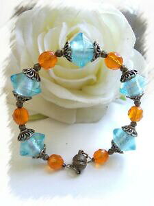 �y���������z�W���G���[�E�A�N�Z�T���[ �G�X�j�b�N�u���X���b�g�u�����Y���^���n���h���C�h�t�����Xbracelet ethnique couleurs estivales metal bronze fait main artisanat francais