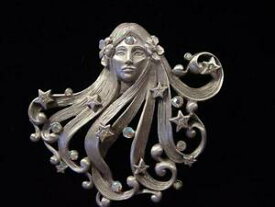 【送料無料】ジュエリー・アクセサリー ジョネットジュエリーシルバーピューターニューウーマンジュエルズピンjj jonette jewelry silver pewter art nouveau woman wjewels pin