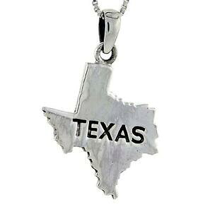 �y���������z�W���G���[�E�A�N�Z�T���[ �V���o�[�X�^�[�����O�e�L�T�X�J�[�h�y���_���g�u�����b�N�C�^���A�{�b�N�X�`�F�[��argent sterling texas etat carte pendentif breloque, 18 italien boite chaine